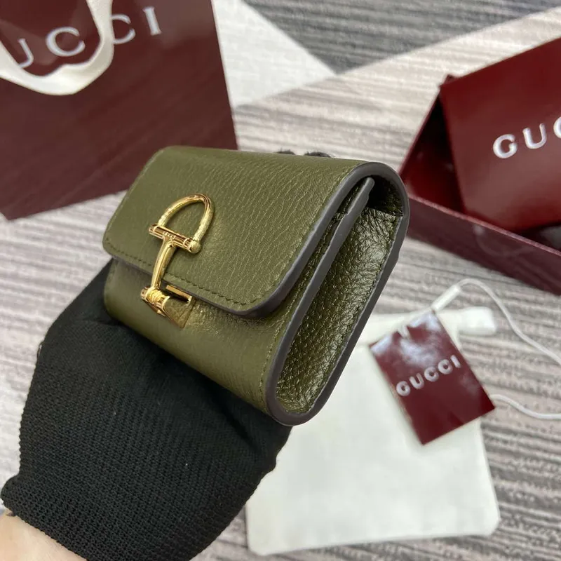 Gucci 828148 Gucci Softbit Karta Držák Tmavě Zelená