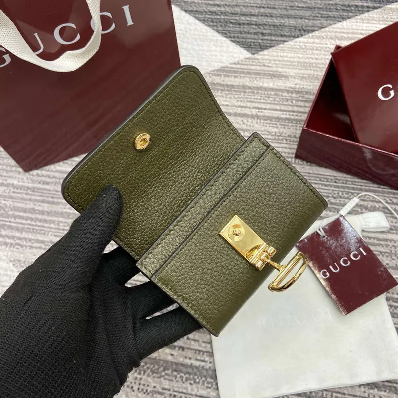 Gucci 828148 Gucci Softbit Karta Držák Tmavě Zelená