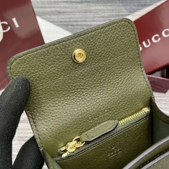 Gucci 828148 Gucci Softbit Karta Držák Tmavě Zelená