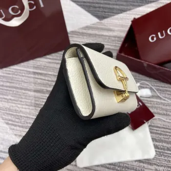 Gucci 828148 Gucci Softbit Karta Pouzdro Bílé