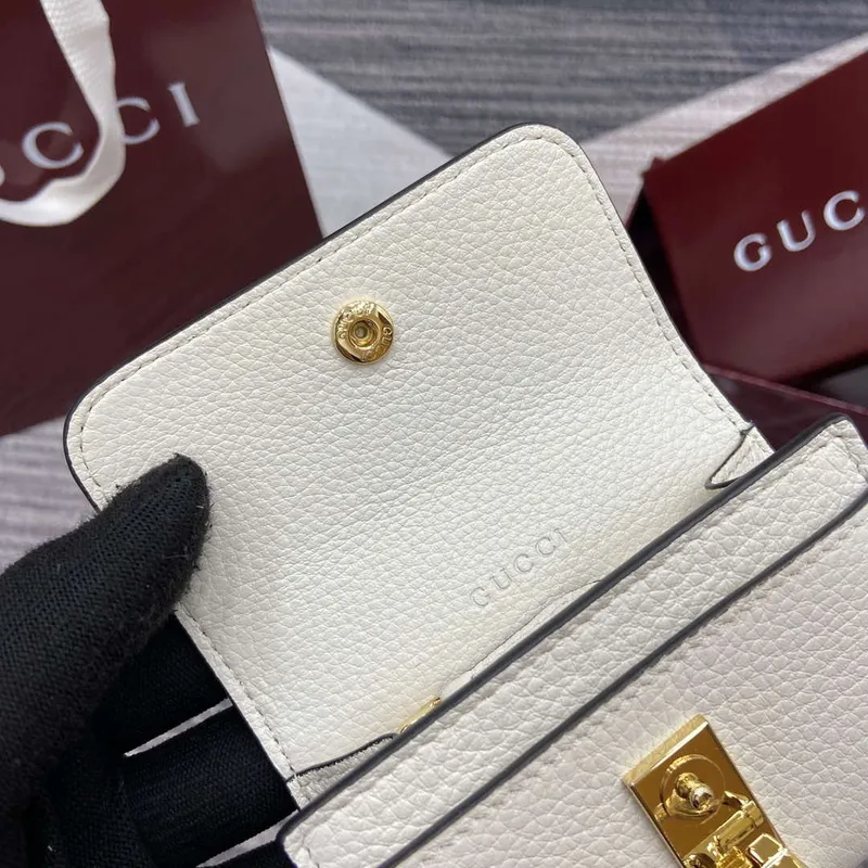 Gucci 828148 Gucci Softbit Karta Pouzdro Bílé