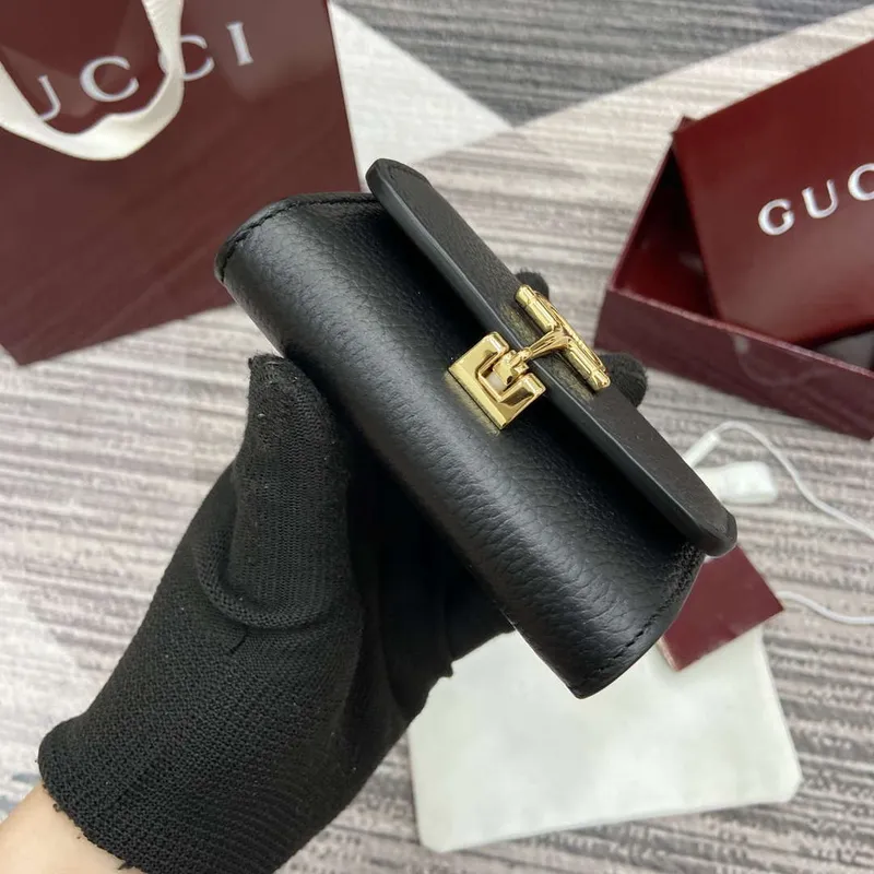 Gucci 828148 Gucci Softbit Karta Pouzdro Černé