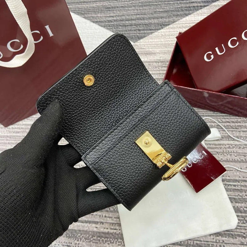Gucci 828148 Gucci Softbit Karta Pouzdro Černé