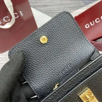 Gucci 828148 Gucci Softbit Karta Pouzdro Černé