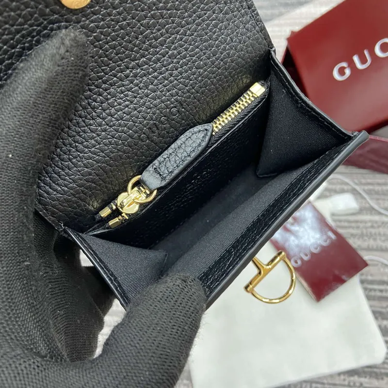 Gucci 828148 Gucci Softbit Karta Pouzdro Černé