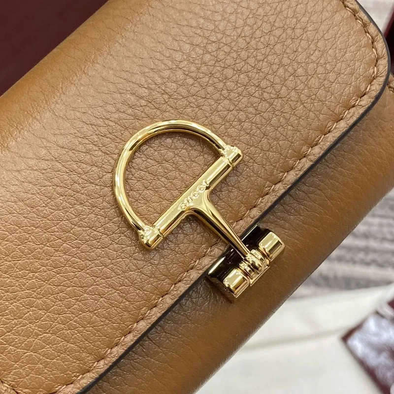 Gucci 828148 Gucci Softbit Karta Pouzdro Hnědé