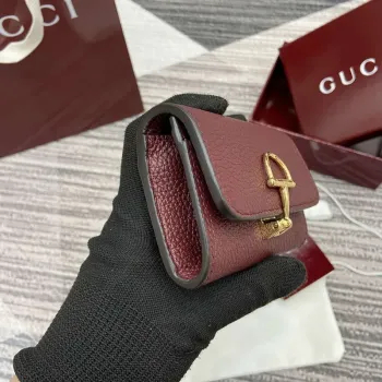 Gucci 828148 Gucci Softbit Karta Pouzdro Ancora červené