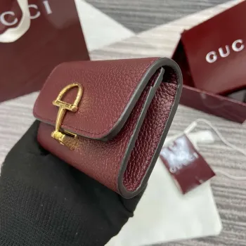 Gucci 828148 Gucci Softbit Karta Pouzdro Ancora červené