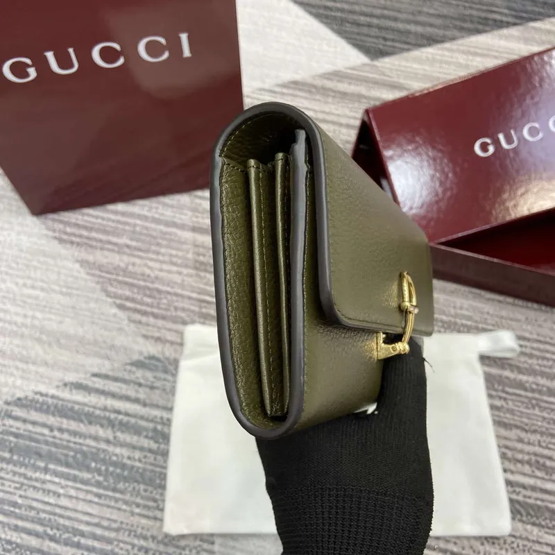 Gucci 828147 Gucci Softbit Kontinentální Peněženka Tmavě Zelená