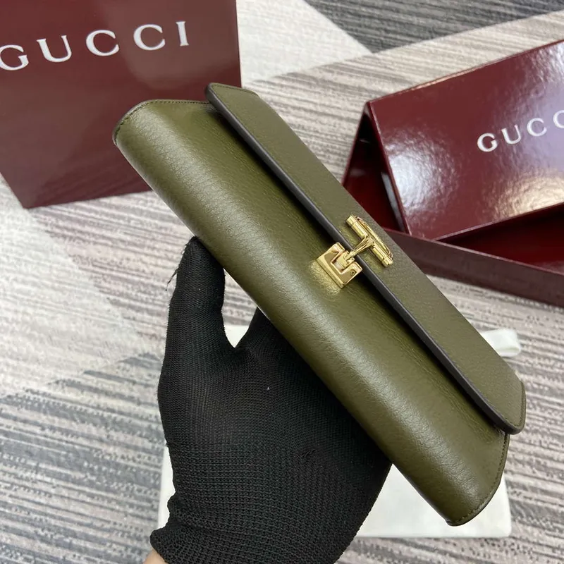 Gucci 828147 Gucci Softbit Kontinentální Peněženka Tmavě Zelená