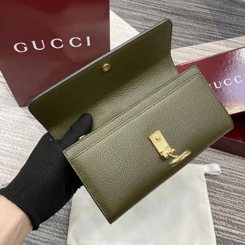 Gucci 828147 Gucci Softbit Kontinentální Peněženka Tmavě Zelená