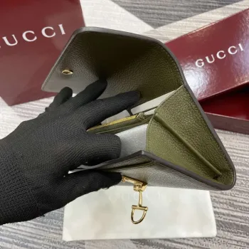 Gucci 828147 Gucci Softbit Kontinentální Peněženka Tmavě Zelená