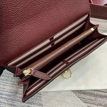 Gucci 828147 Gucci Softbit Continental Wallet Ancora červená