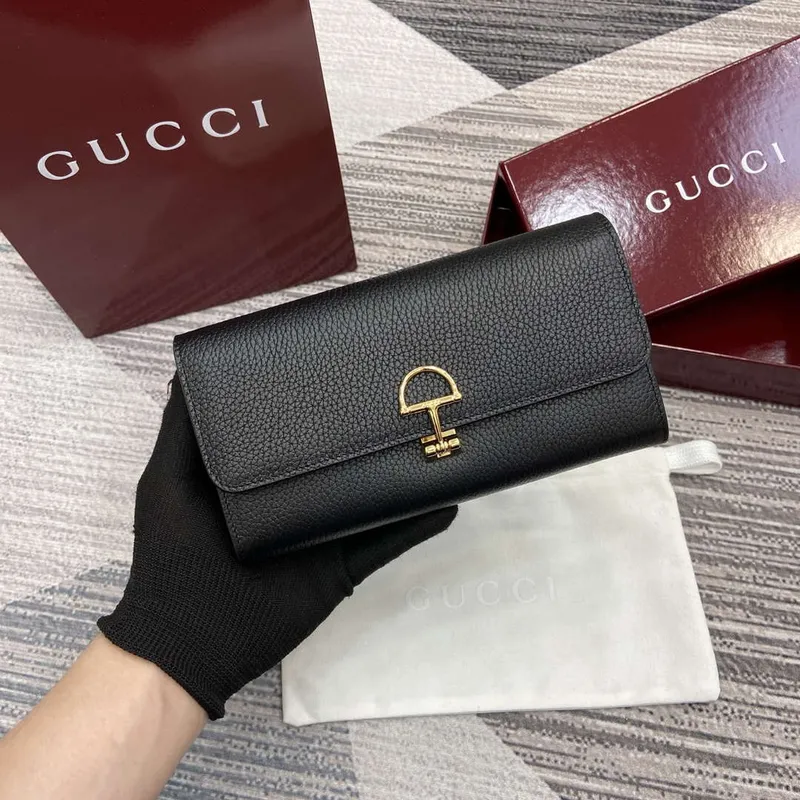 Gucci 828147 Gucci Softbit Kontinentální Peněženka Černá