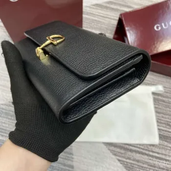 Gucci 828147 Gucci Softbit Kontinentální Peněženka Černá