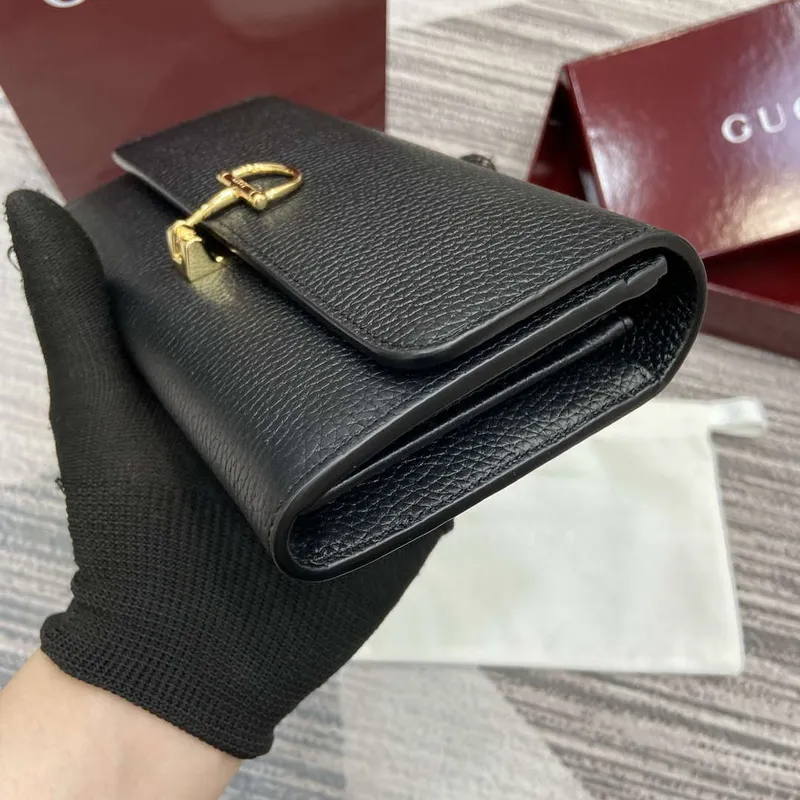 Gucci 828147 Gucci Softbit Kontinentální Peněženka Černá