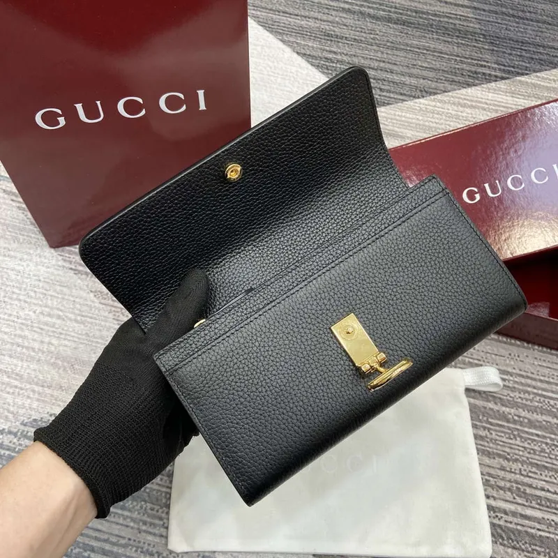 Gucci 828147 Gucci Softbit Kontinentální Peněženka Černá