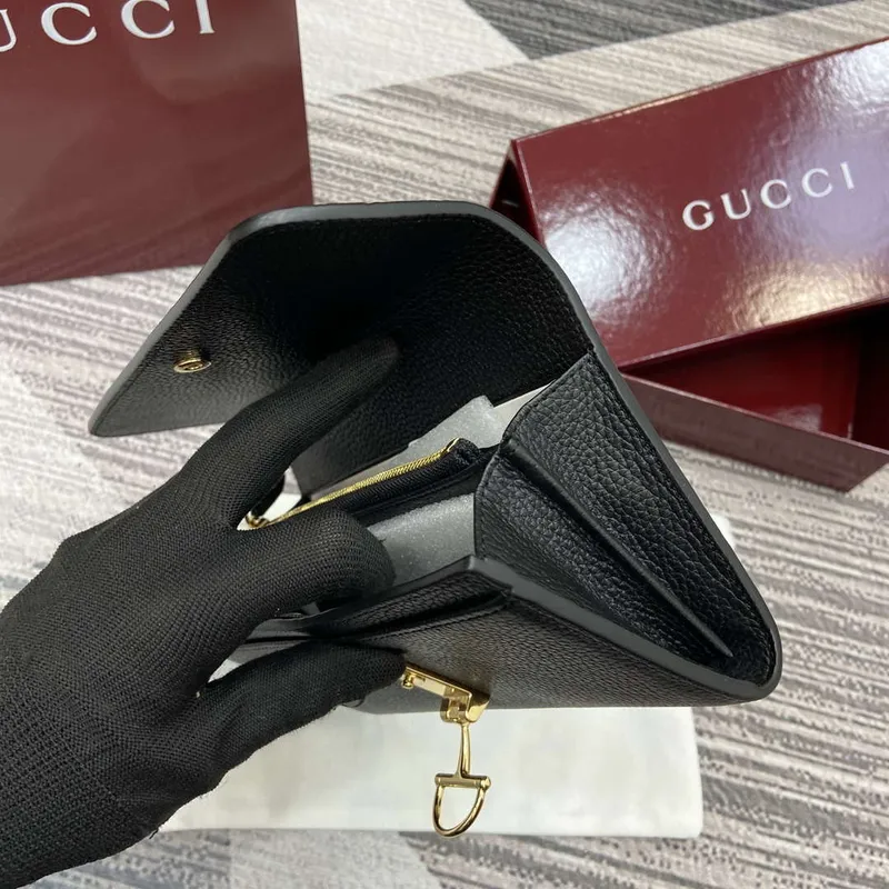 Gucci 828147 Gucci Softbit Kontinentální Peněženka Černá