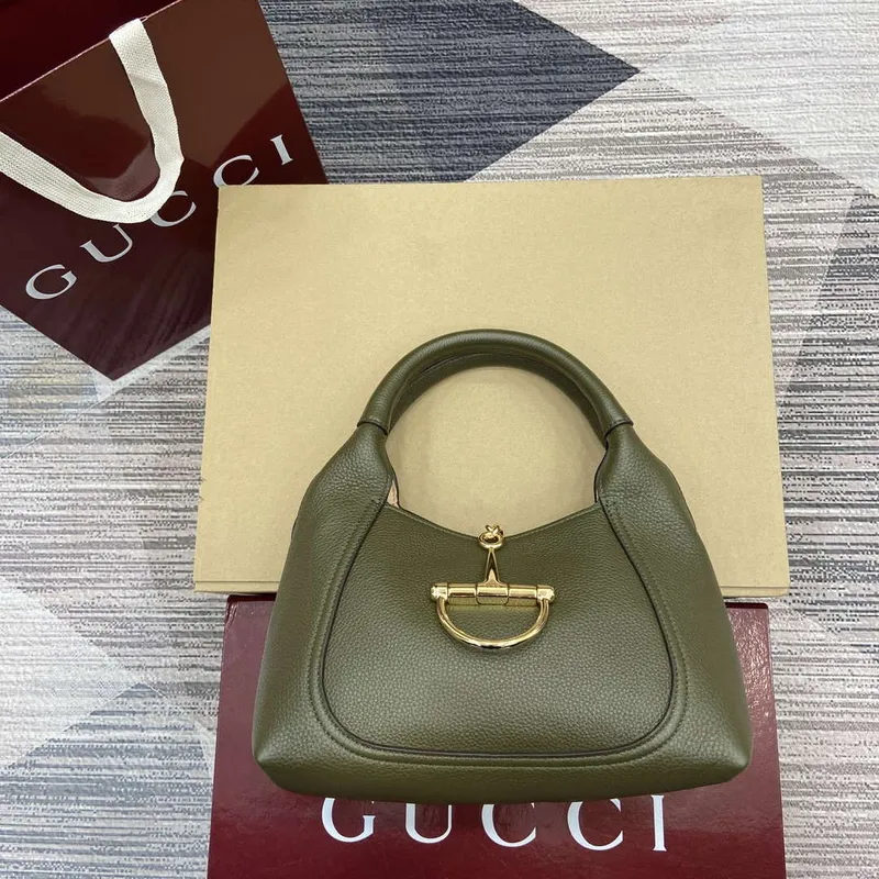 Gucci 837467 Gucci Softbit Střední Taška s Uchem Tmavě Zelená