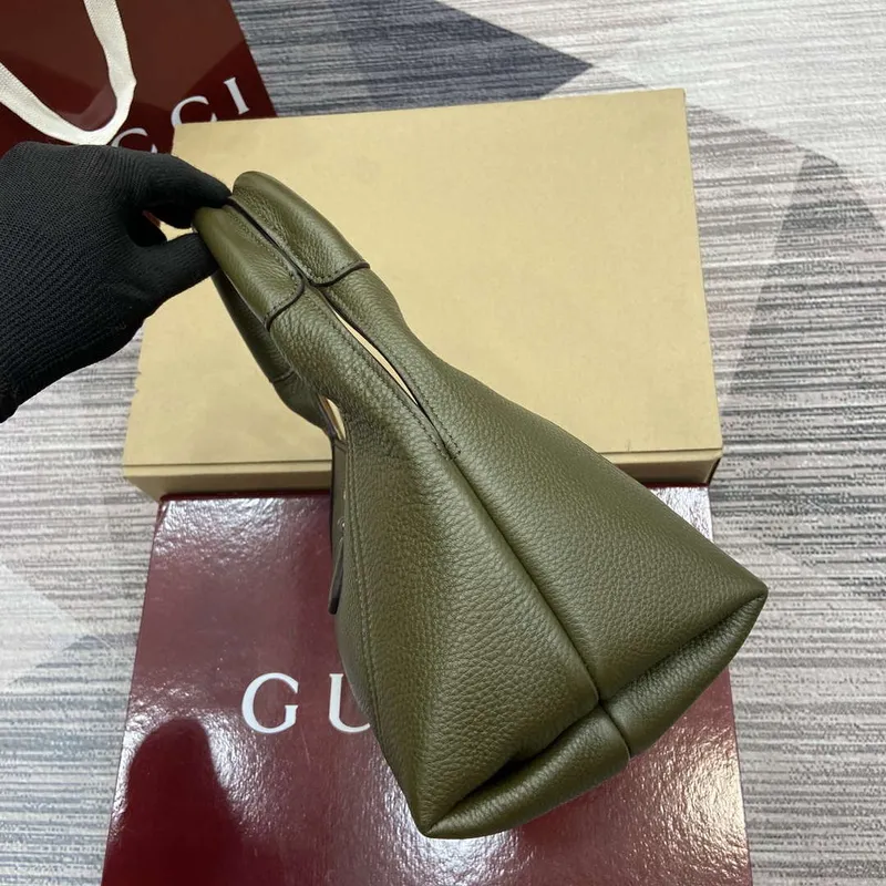 Gucci 837467 Gucci Softbit Střední Taška s Uchem Tmavě Zelená