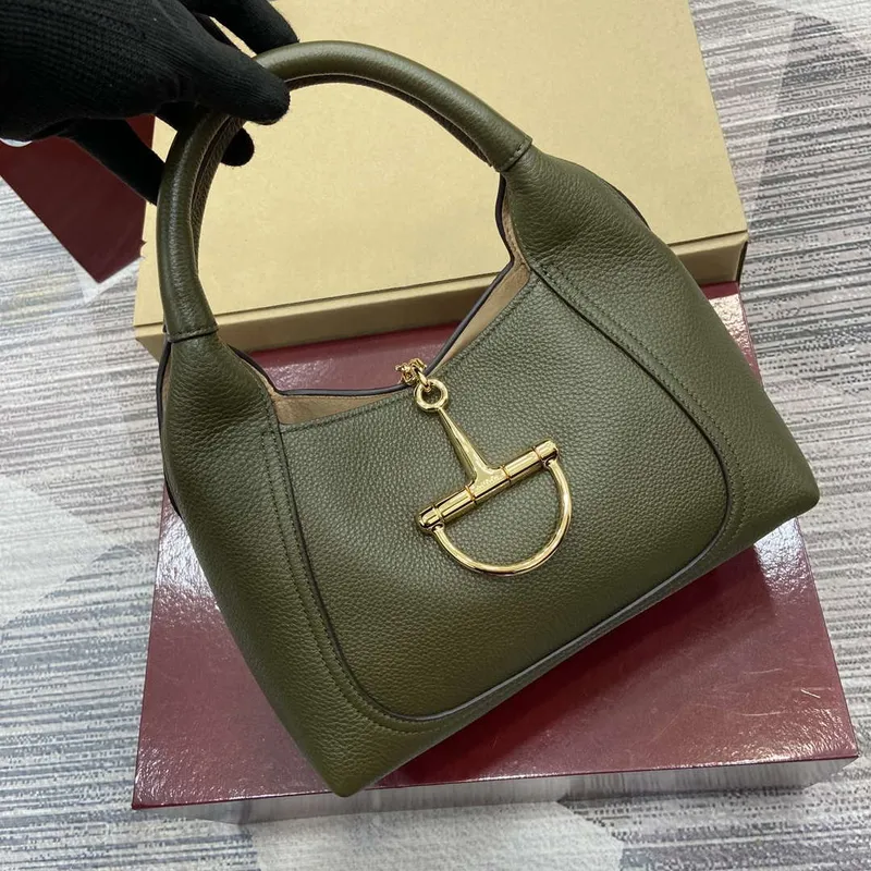 Gucci 837467 Gucci Softbit Střední Taška s Uchem Tmavě Zelená