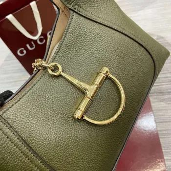 Gucci 837467 Gucci Softbit Střední Taška s Uchem Tmavě Zelená