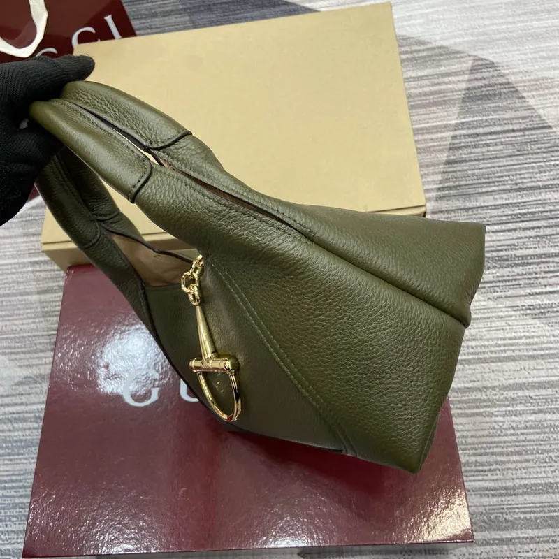 Gucci 837467 Gucci Softbit Střední Taška s Uchem Tmavě Zelená