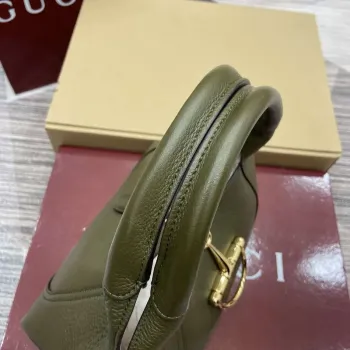 Gucci 837467 Gucci Softbit Střední Taška s Uchem Tmavě Zelená