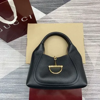 Gucci 837467 Gucci Softbit Střední Kabelka s Uchem Černá