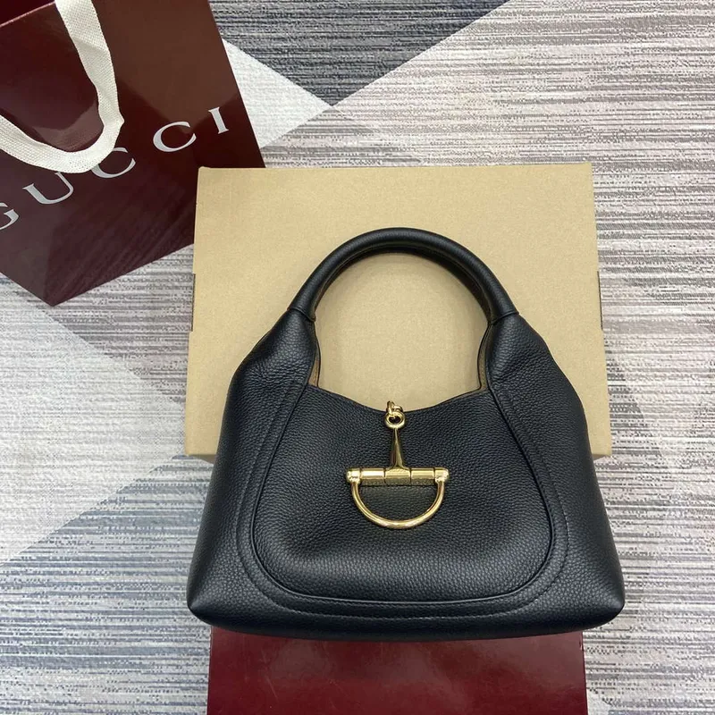 Gucci 837467 Gucci Softbit Střední Kabelka s Uchem Černá