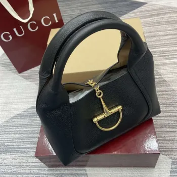 Gucci 837467 Gucci Softbit Střední Kabelka s Uchem Černá