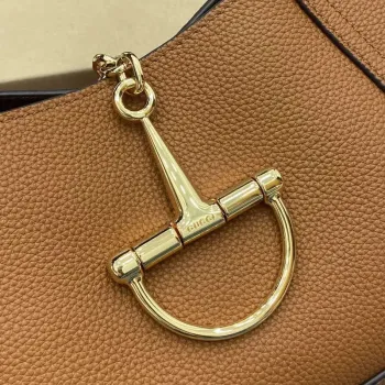 Gucci 837467 Gucci Softbit Střední Taška s Uchem Hnědá