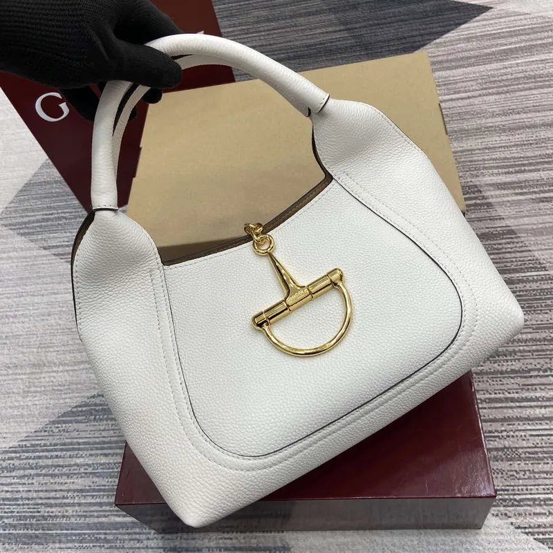 Gucci 837467 Gucci Softbit Střední Taška s Horním Uchem Bílá