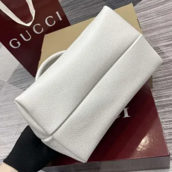 Gucci 837467 Gucci Softbit Střední Taška s Horním Uchem Bílá