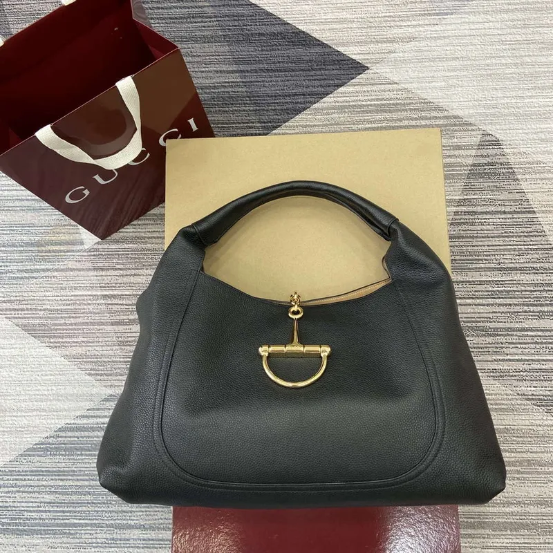 Gucci 837466 Gucci Softbit Maxi Kabelka přes rameno Černá