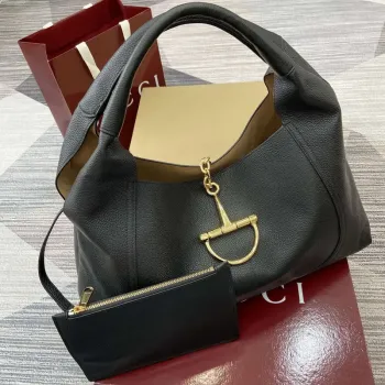 Gucci 837466 Gucci Softbit Maxi Kabelka přes rameno Černá