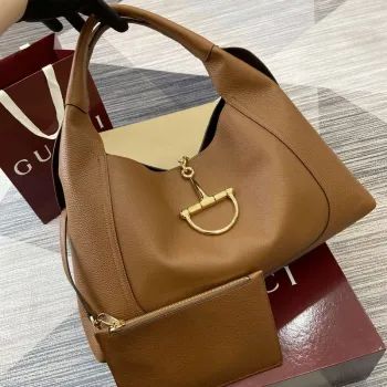 Gucci 837466 Gucci Softbit Maxi Kabelka přes rameno Hnědá