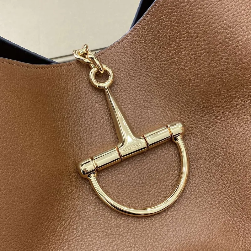 Gucci 837466 Gucci Softbit Maxi Kabelka přes rameno Hnědá