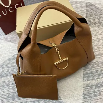 Gucci 837466 Gucci Softbit Maxi Kabelka přes rameno Hnědá