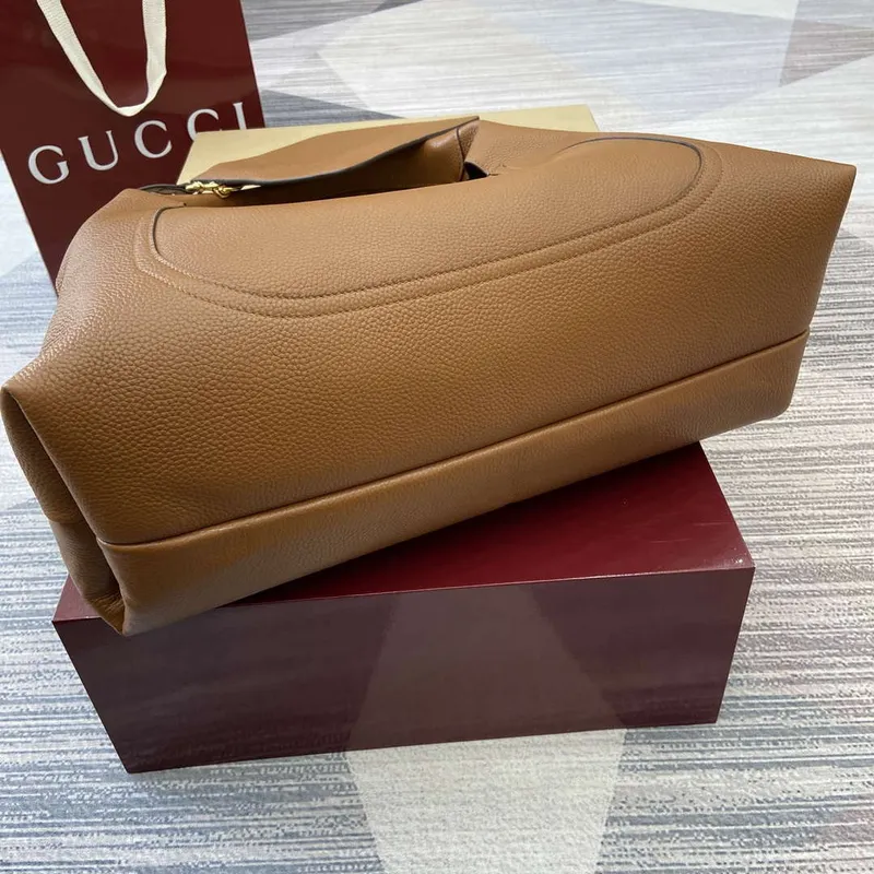 Gucci 837466 Gucci Softbit Maxi Kabelka přes rameno Hnědá
