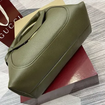 Gucci 837466 Gucci Softbit Maxi Kabelka přes rameno Tmavě zelená