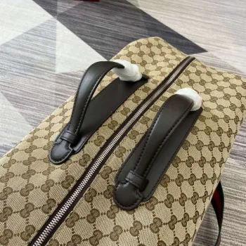 Gucci 821668 GG plátěná střední taška hnědá