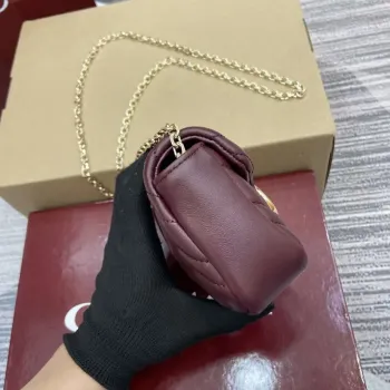 Gucci 841290 GG Marmont Mini Kabelka přes rameno Ancora červená