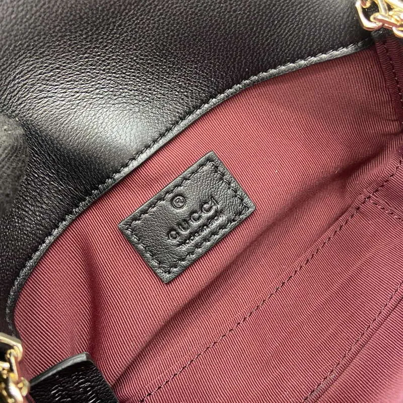 Gucci 841290 GG Marmont Mini Kabelka přes rameno Černá