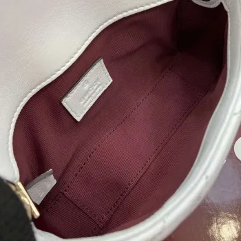 Gucci 841290 GG Marmont Mini Kabelka přes rameno Bílá