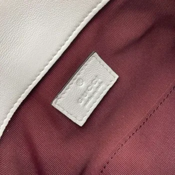 Gucci 841290 GG Marmont Mini Kabelka přes rameno Bílá