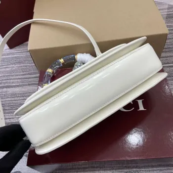 Gucci 827750 Gucci Bamboo Diva Střední Taška Bílá