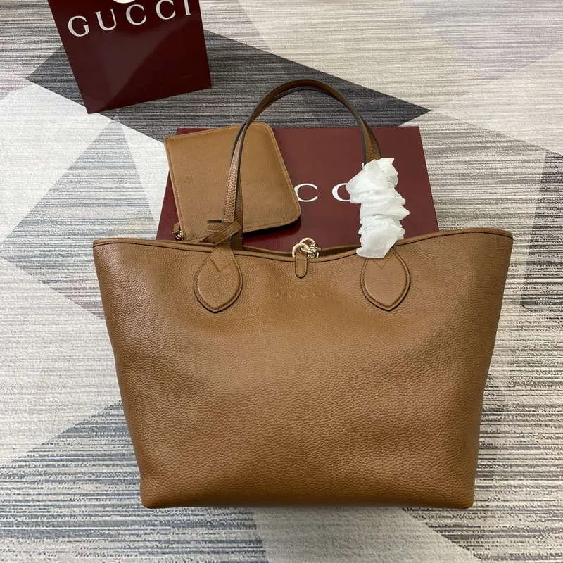 Gucci 839112 Gucci Totissima Velká Oboustranná Taška Hnědá