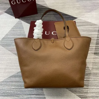 Gucci 839112 Gucci Totissima Velká Oboustranná Taška Hnědá