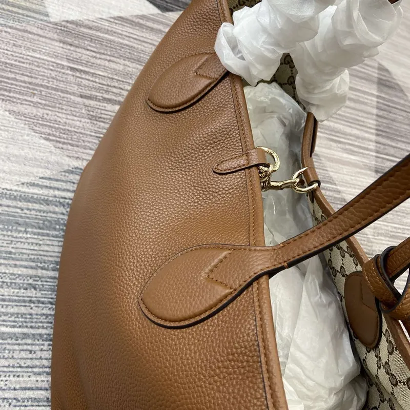 Gucci 839112 Gucci Totissima Velká Oboustranná Taška Hnědá